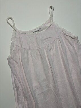 Taleen Pastel Pink & White Eyelet Lace Cotton Dress / Nightgown